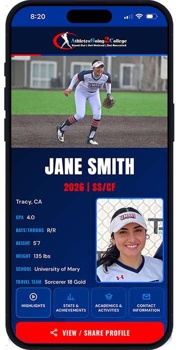 Sample recruiting profile shown on a phone