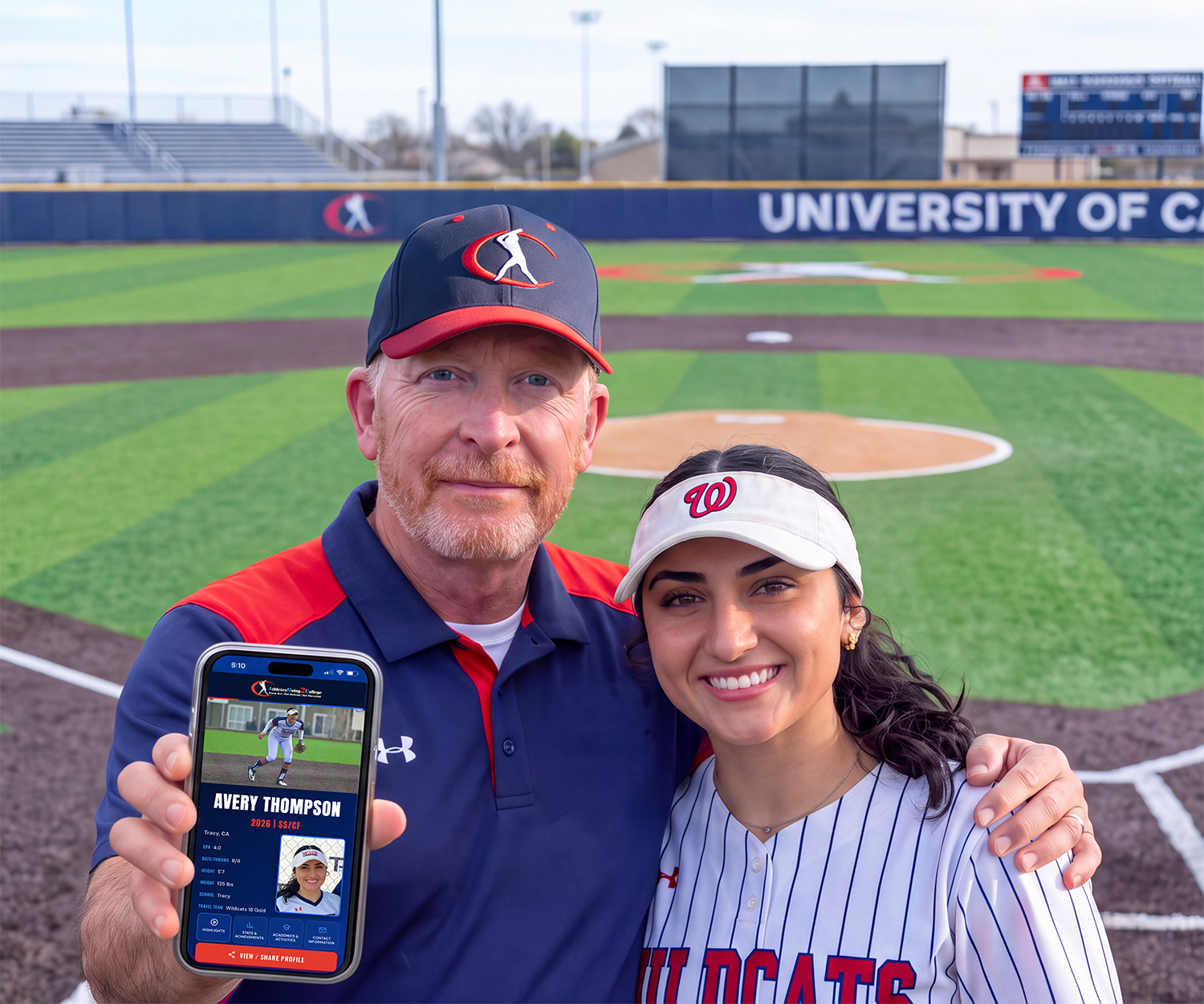 A softball athlete and her dad working through her college recruiting plan together